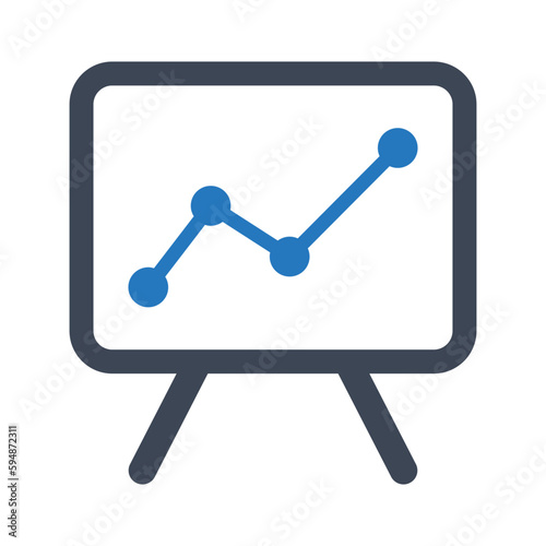 Line chart vector icon