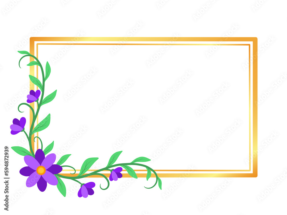 Floral Background with Frame Illustration