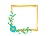 Flower Background with Frame Illustration