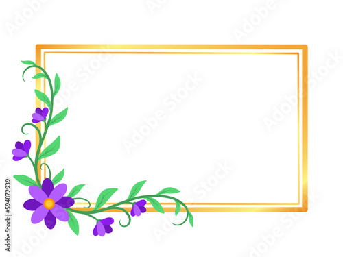 Wallpaper Mural Floral Background with Frame Illustration Torontodigital.ca