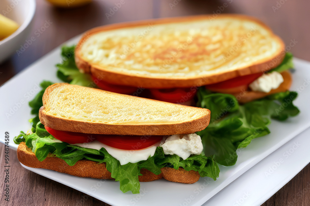 toast sandwich, generated by artificial intelligence toast sandwich, generated by artificial intelligence