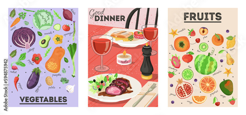 Food poster set