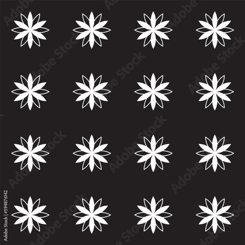 Design icons vector illustration of a flower- Black and white flower icon. Star Symbol. Floral Cutout Stencil. Ornament  decorations. Vector design. Nature logo  print  pattern  art.