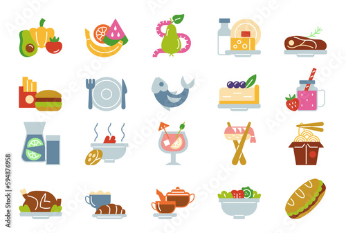 Colored food stickers