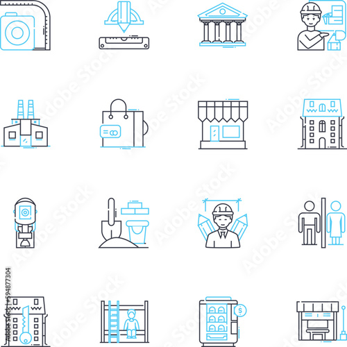 Designers linear icons set. Innovation, Creativity, Style, Conceptualization, Artistry, Uniqueness, Visuals line vector and concept signs. Aesthetics,Visionary,Originality outline illustrations