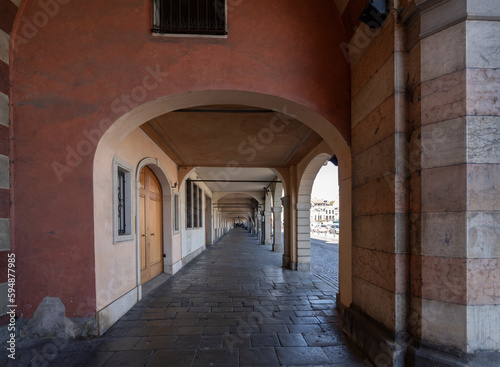 An ancient portico in Padua  Italy