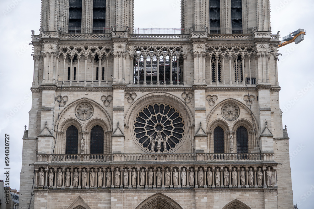 Notre Dame Cathedral ourdoor - Paris France.