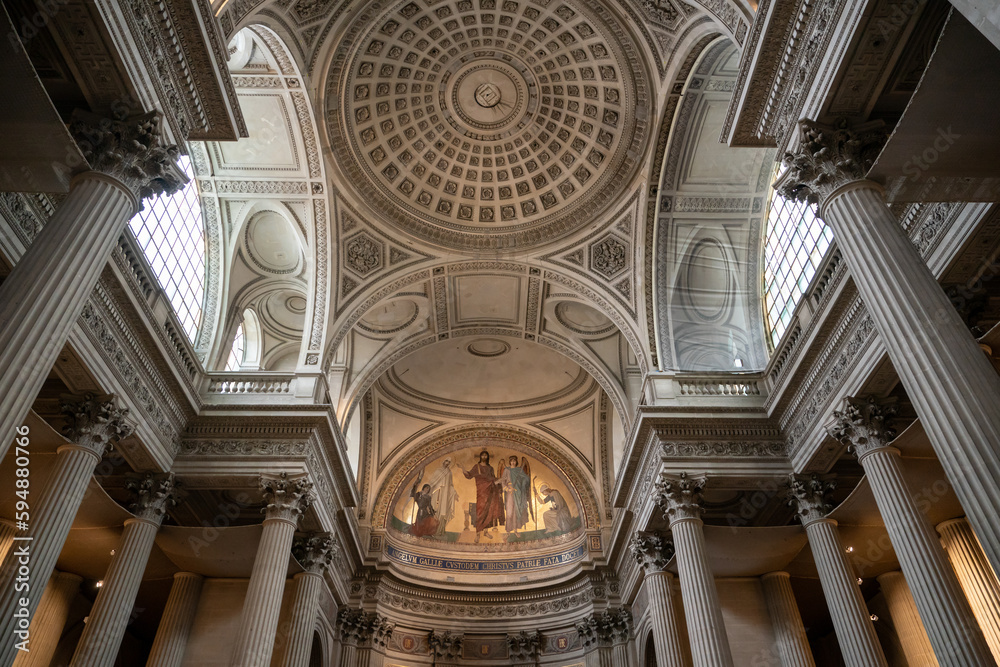 Inside of the Pantheon, Paris
