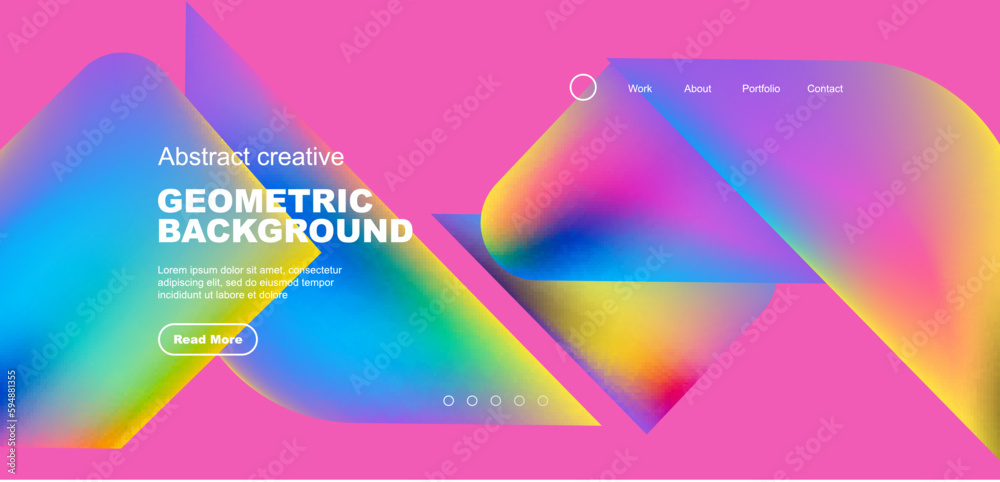 Liquid shapes with flowing gradient colors. Geometric circle round triangles. Vector illustration for wallpaper, banner, background, leaflet, catalog, cover, flyer Liquid shapes with flowing gradient colors. Geometric circle round triangles. Vector illustration for wallpaper, banner, background, leaflet, catalog, cover, flyer