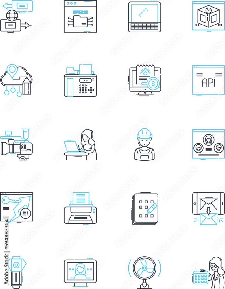 Social intelligence linear icons set. Empathy, Understanding, Interpersonal, Insightful, Communication, Perception, Charisma line vector and concept signs. Responsiveness,Emotional,Listening outline