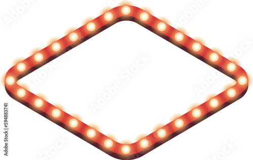 Retro lightbox vector template with lightbulb for party poster, banner advertising, promotion and sale billboard, cinema, bar show or restaurant.