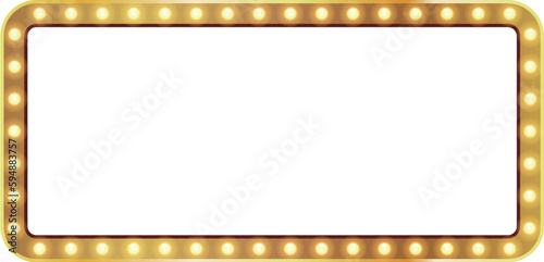 Retro lightbox vector template with lightbulb for party poster, banner advertising, promotion and sale billboard, cinema, bar show or restaurant.