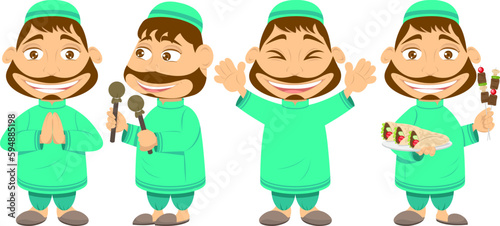 a moslem man with a mustache and a beard