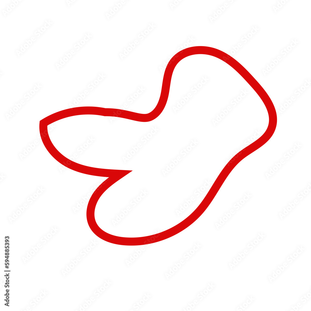 Red Abstract Shapes Outline Vectors Red Abstract Shapes Outline Vectors