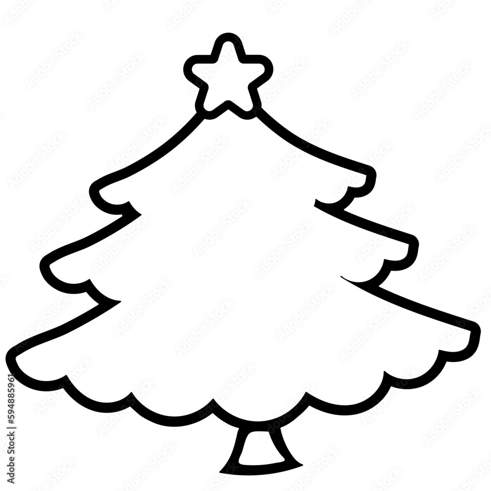 Christmas tree outline