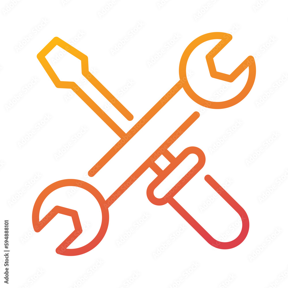 wrench carpentry tool gradient icon vector illustration wrench carpentry tool gradient icon vector illustration