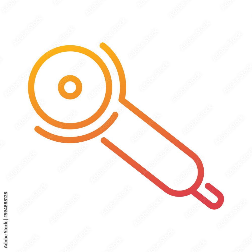 angle grinder carpentry tool gradient icon vector illustration