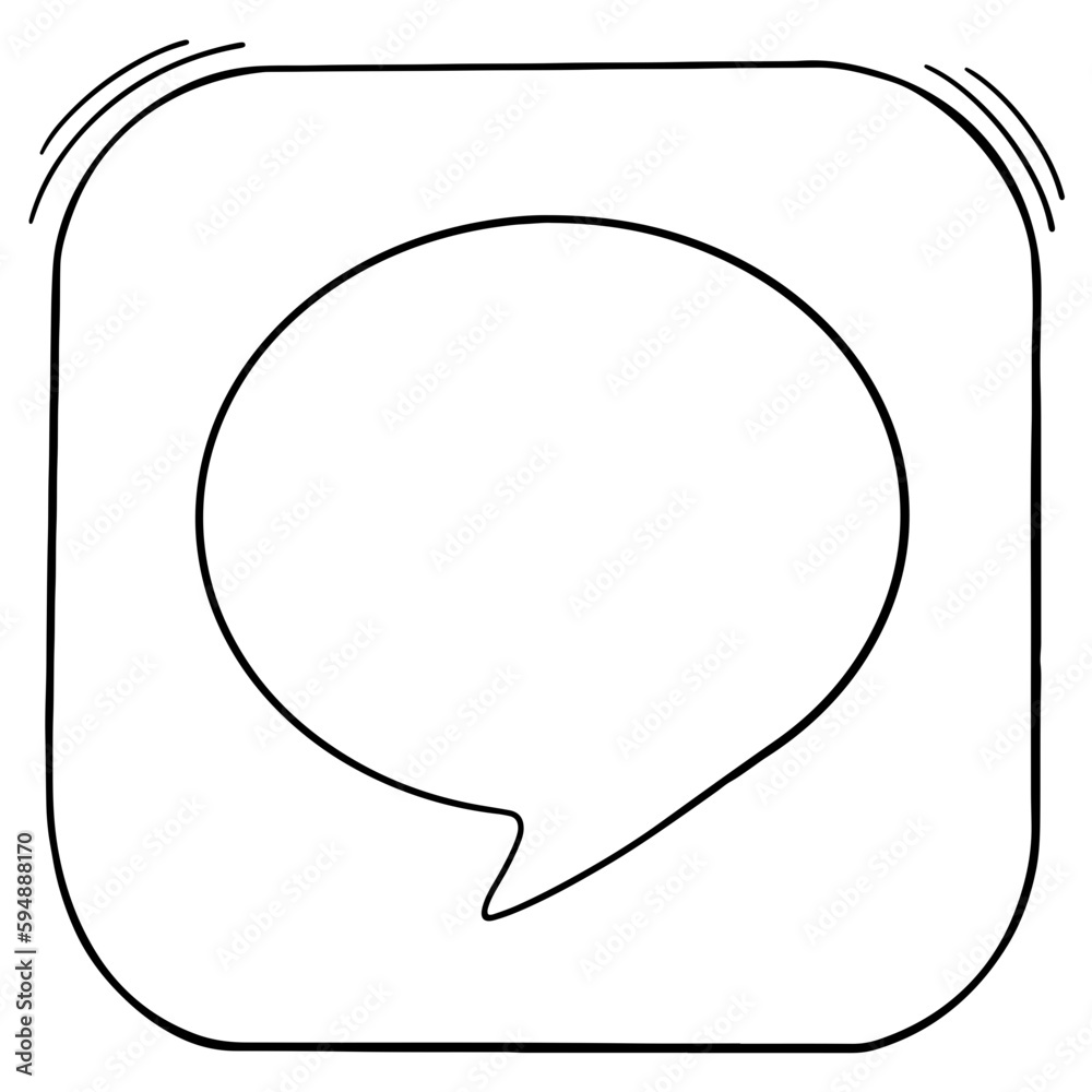 message icon, Speech Bubble outline, for websites, applications and landing pages, Technology message icon, Speech Bubble outline, for websites, applications and landing pages, Technology