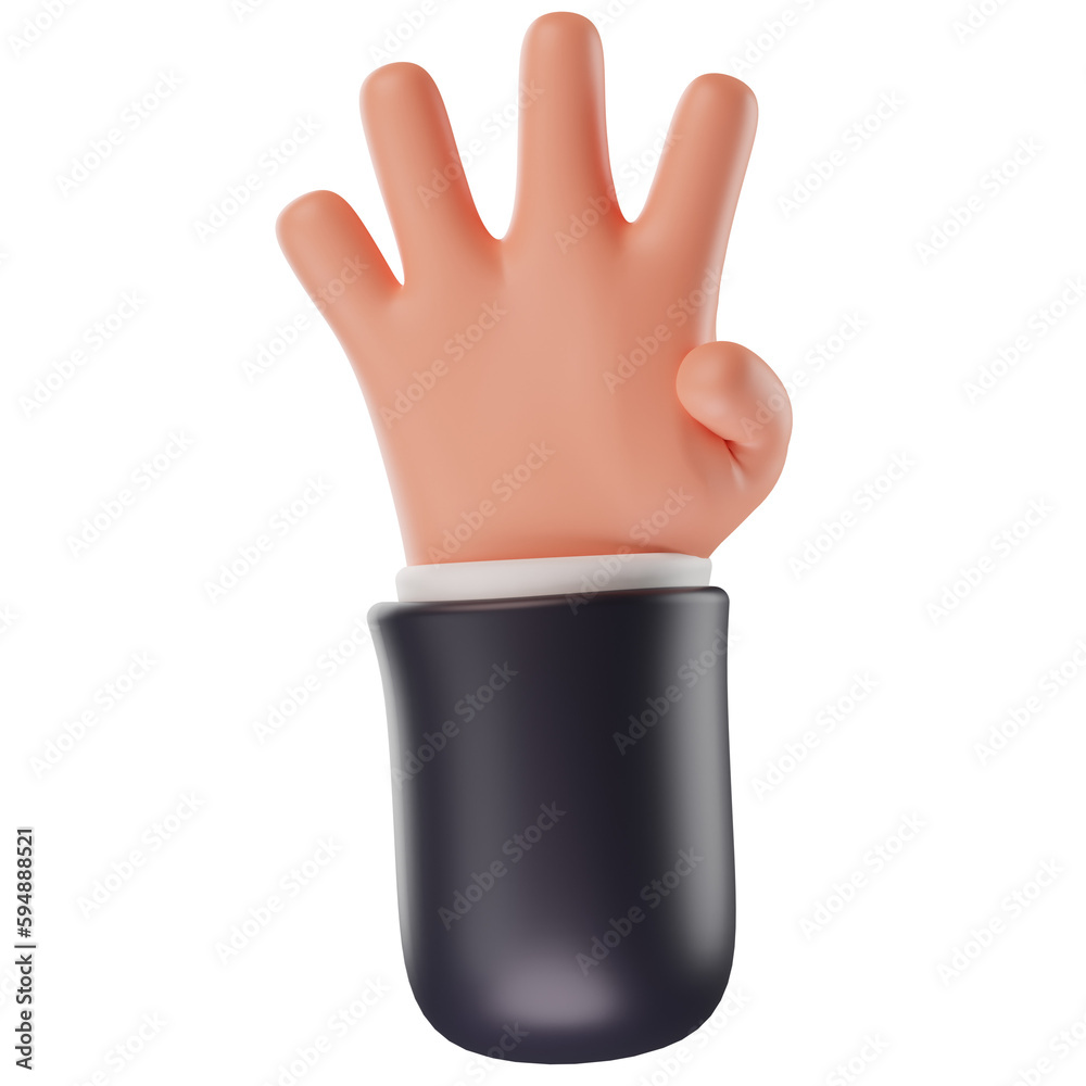 Hands Gestures 3D Cute Funny Cartoon Style Hands Gestures 3D Cute Funny Cartoon Style