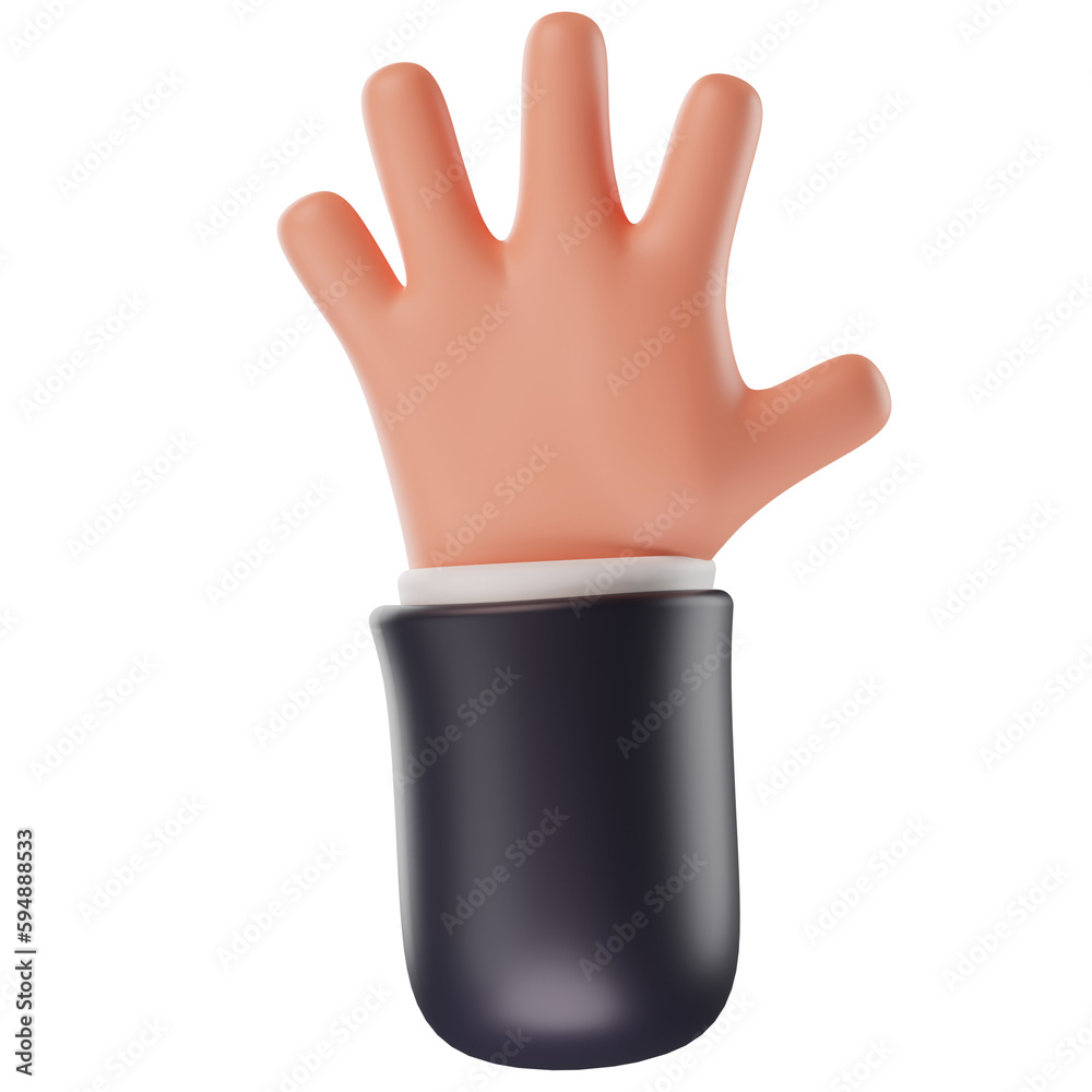 Hands Gestures 3D Cute Funny Cartoon Style Hands Gestures 3D Cute Funny Cartoon Style