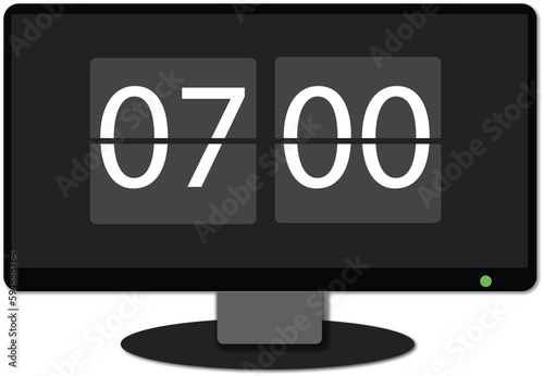 computer screen telling time