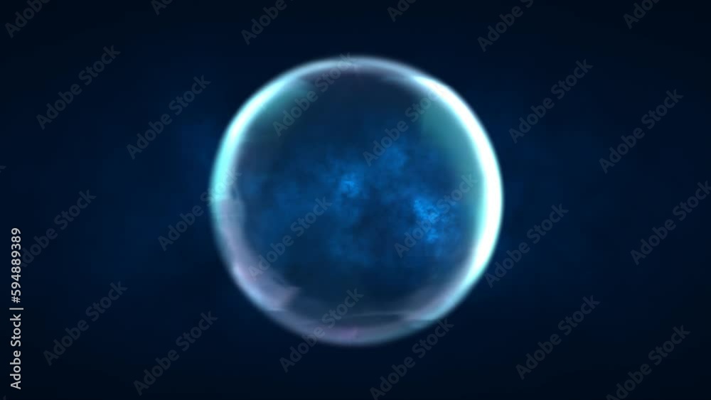 Abstract looped transparent energy sphere round glowing magical digital futuristic space background, 4k video, 60 fps Abstract looped transparent energy sphere round glowing magical digital futuristic space background, 4k video, 60 fps