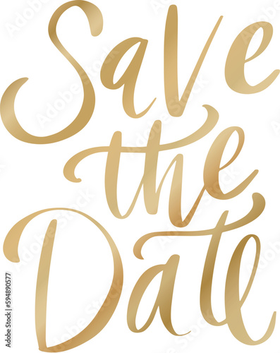 Save the date. Wavy elegant calligraphy spelling for decoration of the wedding invitation