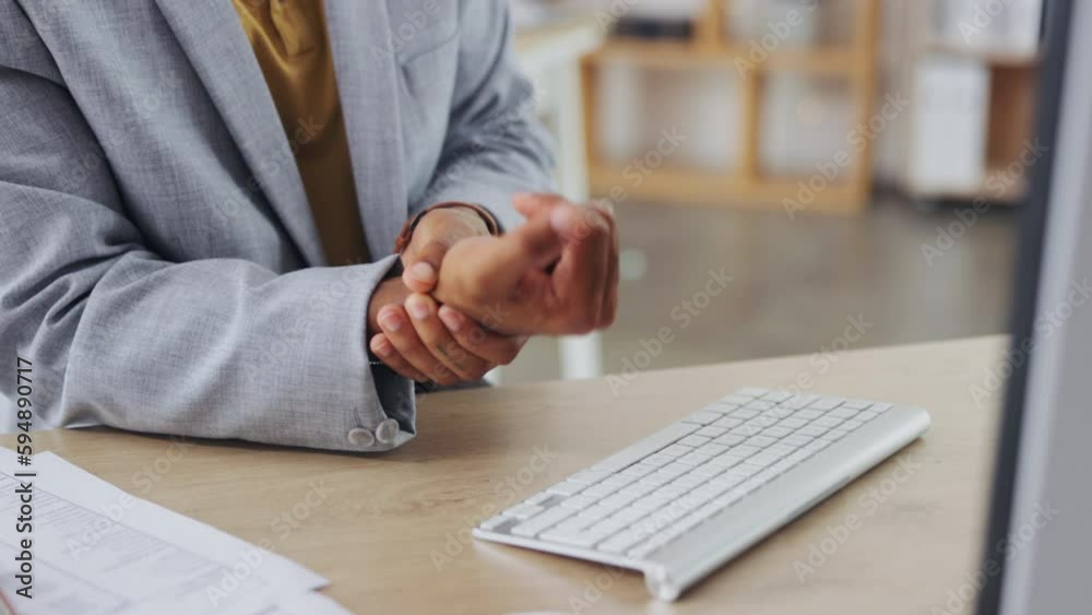 Wrist of man with injury problem, carpal tunnel syndrome or hand