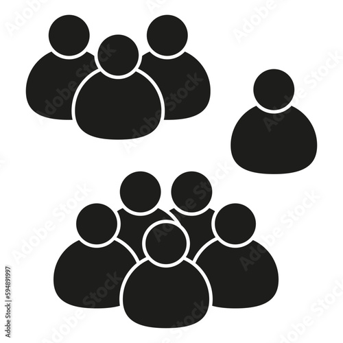 black men group icon. Community icon set. Business team symbol. People icon set. Office icon set. Vector illustration.
