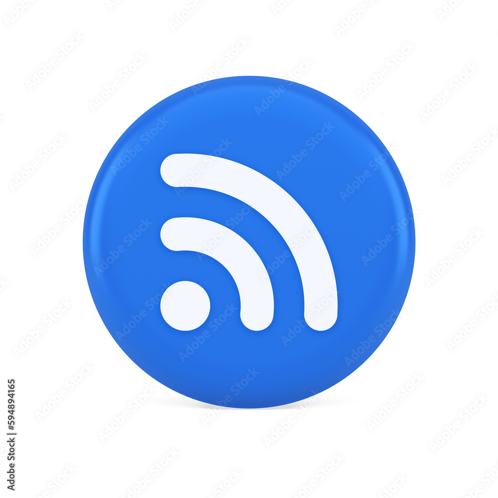 Wifi available access button wireless internet connection signal 3d realistic icon Wifi available access button wireless internet connection signal 3d realistic icon