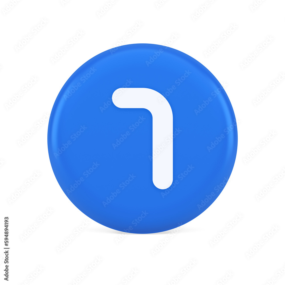 Seven number blue button accounting financial service web application panel 3d icon Seven number blue button accounting financial service web application panel 3d icon
