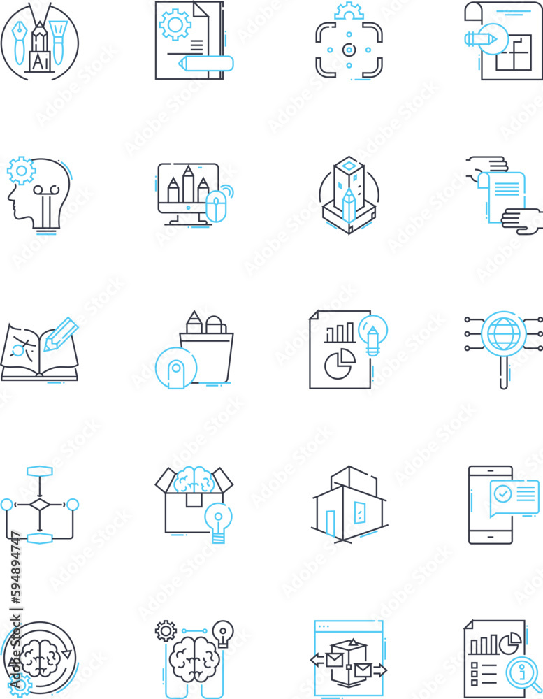 Branding strategy linear icons set. Identity, Positioning, Differentiation, Consistency, Perception, Recognition, T line vector and concept signs. Messaging,Trust,Loyalty outline illustrations Branding strategy linear icons set. Identity, Positioning, Differentiation, Consistency, Perception, Recognition, T line vector and concept signs. Messaging,Trust,Loyalty outline illustrations