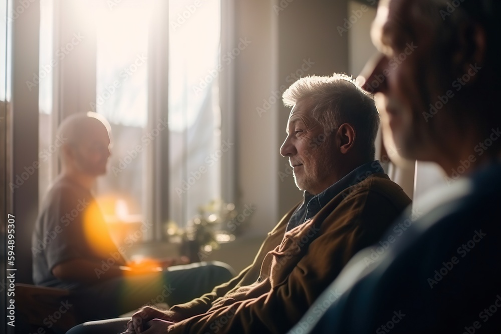 A Man Sitting In A Chair Next To A Woman In A Living Room Conference Room Advertising Photography Retirement Planning Generative AI A Man Sitting In A Chair Next To A Woman In A Living Room Conference Room Advertising Photography Retirement Planning Generative AI