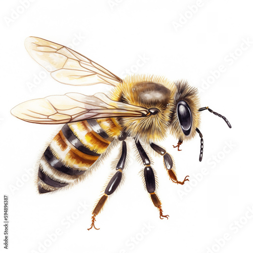 bee on white background © Adnan