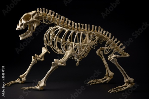 The skeleton of the animal. Generative AI
