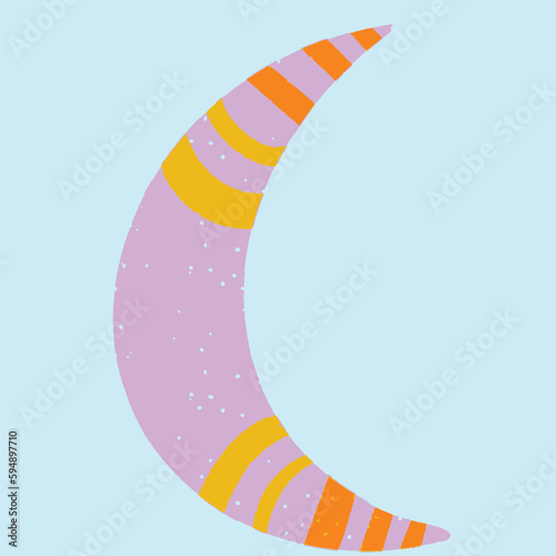 cute polka dot crescent moon