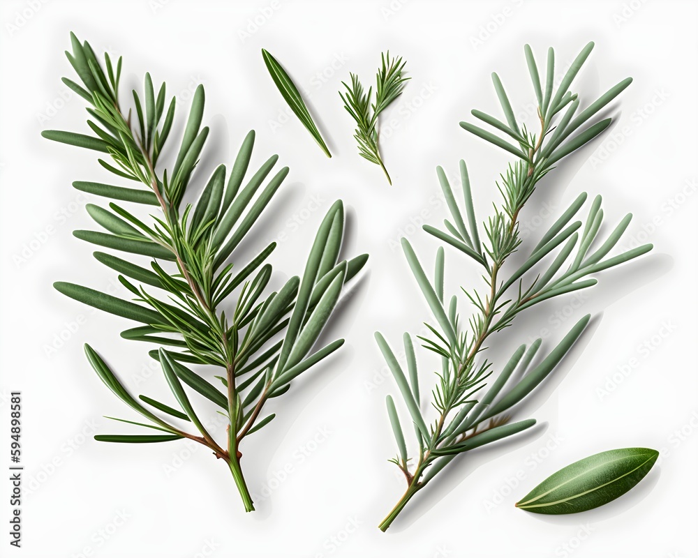 Fototapeta premium Rosmarinzweige, fresh rosemary