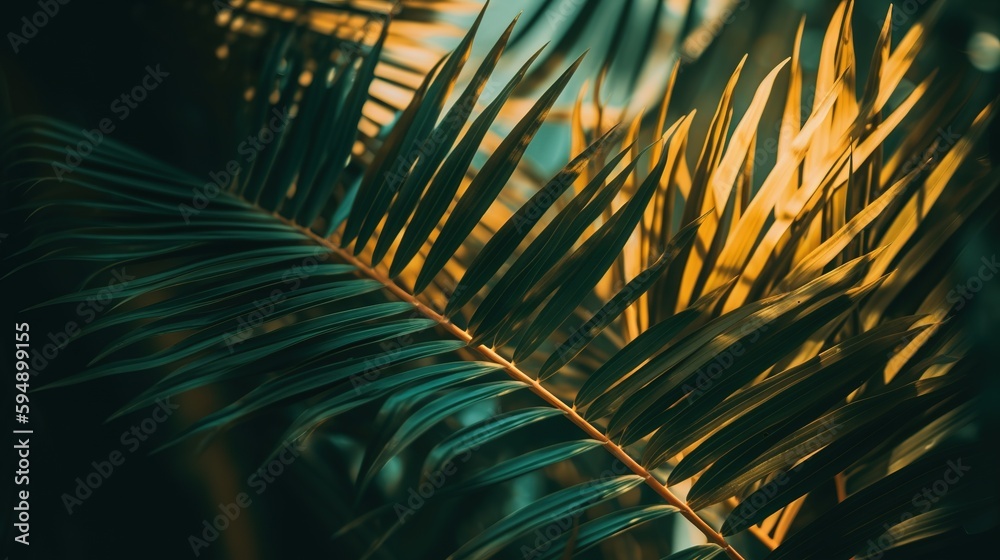 Palms in Detail, A Close-up of Lush Green Foliage. Generative ai Palms in Detail, A Close-up of Lush Green Foliage. Generative ai