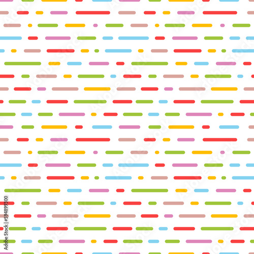 Colorful lines and dots seamless pattern