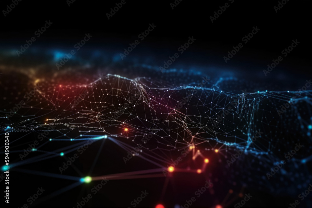 Obraz premium This technology-inspired data abstract background is perfect for capturing the essence of the internet's vast expanse of information.