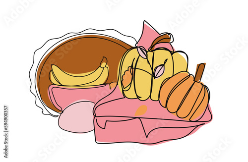 Abstract still life composition in pastel colors. Hand drawn vase, leaves and shapes. Contemporary art vector illustration for print t-shirts, cards, posters.