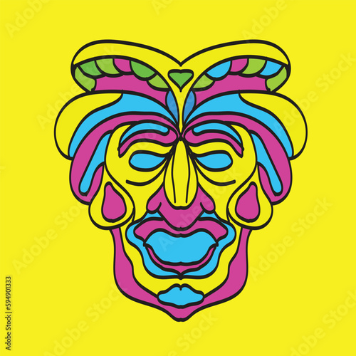 Old Man Ornament WIth colorfull pattern