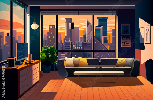 modern living room interior empty no people house apartment horizontal