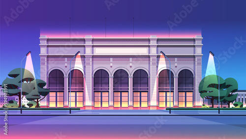 modern administrative governmental or office building exterior horizontal