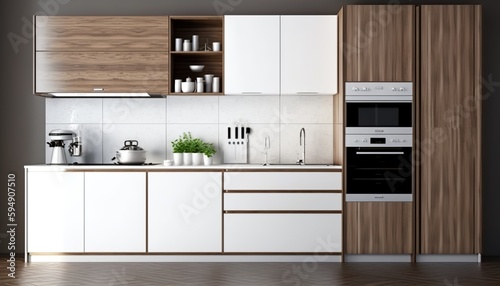 a beautiful and modern kitchen that could be the heart of any apartment