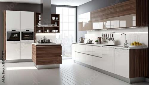 a beautiful and modern kitchen that could be the heart of any apartment