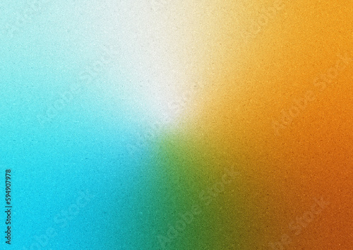 質感のある水色やオレンジのノイズ入りグラデーション背景。Gradient background with textured light blue and orange noise.