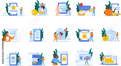 Smartphone Data Protection Icons