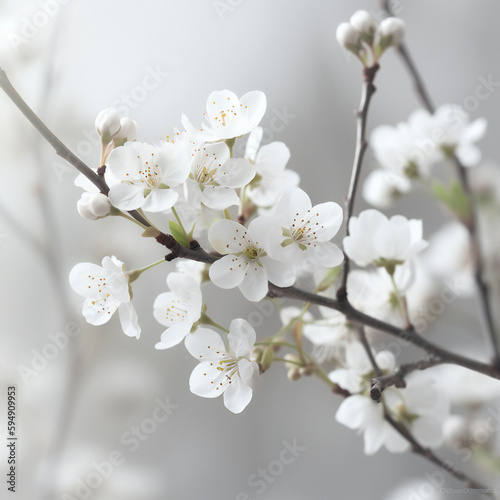 Branch with flowers in spring