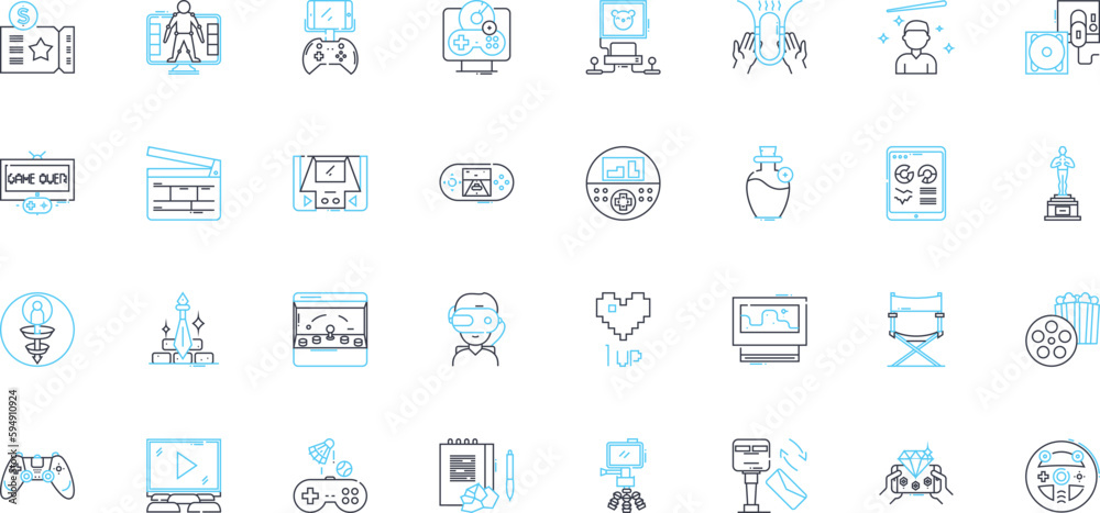 Webcasting linear icons set. Broadcast, Live-streaming, Online, Video, Multimedia, Webinar, Virtual line vector and concept signs. Conferencing,Remote,Telecast outline illustrations Webcasting linear icons set. Broadcast, Live-streaming, Online, Video, Multimedia, Webinar, Virtual line vector and concept signs. Conferencing,Remote,Telecast outline illustrations
